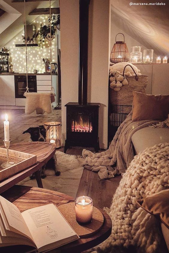 Privilégier la cheminée et les bougies