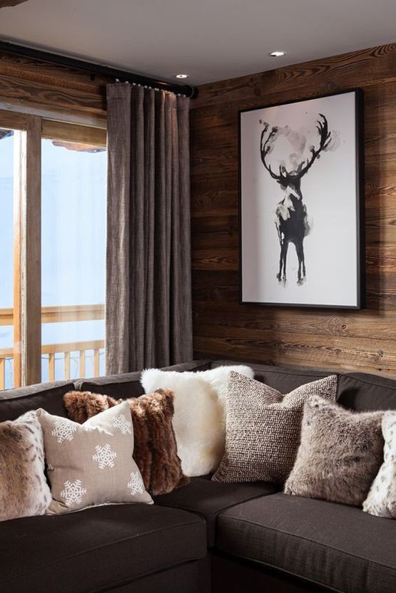 Déco chalet de montagne coussins