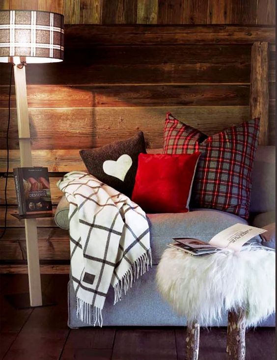 Déco chalet de montagne textiles